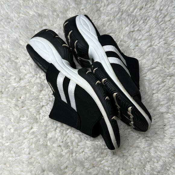 Y2K Vintage Mudd Platform Sandals Slip On Streetwear Comfy Slide On Black White - Picture 3 of 10